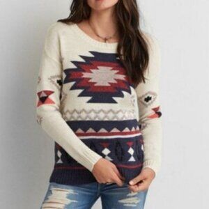American Eagle Sweater Womens size‎ Small Aztec Prescott Southwest Pullover